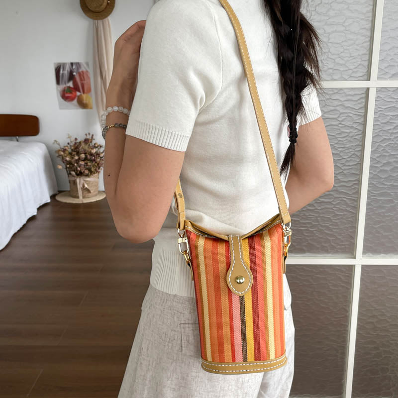 DIY Leather Crossbody Bag Kit for Beginners – Handmade Shoulder Bag Sewing Craft Kit with Pre-Cut PU Leather Pieces & Video Tutorial