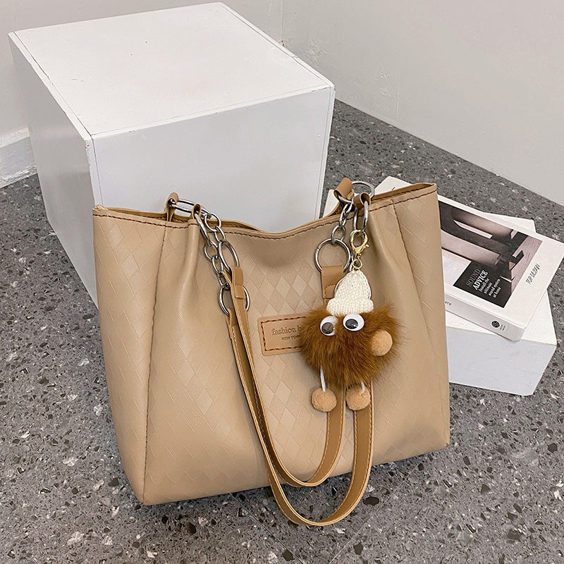 DIY PU Leather Tote Bag Kit for Beginners – Large Capacity Handbag Sewing Kit with Pre-Cut Materials, Video Tutorial & Complete Accessories