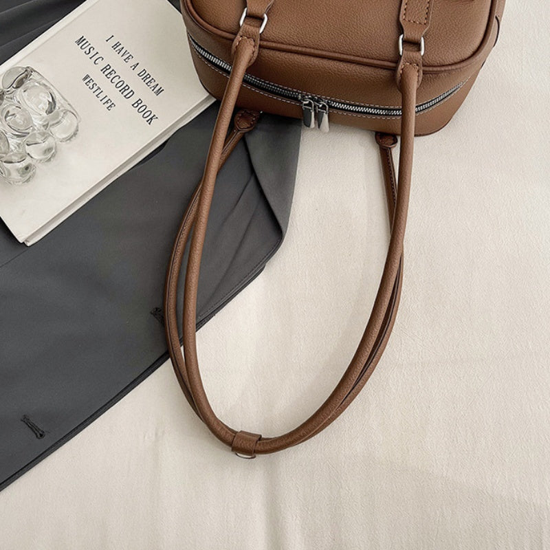 DIY PU Leather Tote Bag Kit for Beginners – Handmade Shoulder Handbag Sewing Kit with Pre-Cut Materials & Video Tutorial