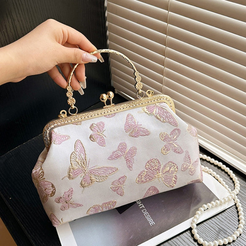 DIY Embroidered Crossbody Bag Kit for Beginners – Pre-Cut Sewing Craft Set with Video Tutorial, Handmade Floral Shoulder Bag DIY Kit
