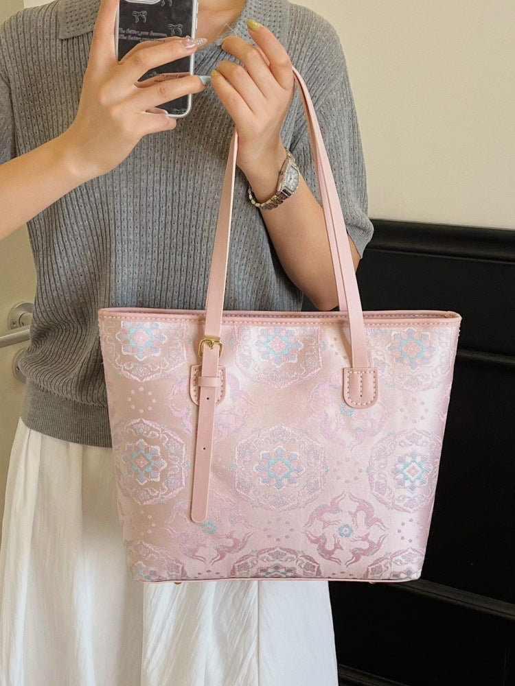 DIY PU Tote Bag Kit – Handmade Large Shoulder Handbag Craft Set for Beginners with Video Tutorial