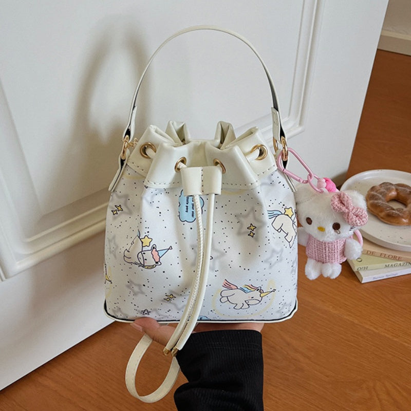 DIY Drawstring Bucket Bag Kit for Beginners – Cute PU Leather Crossbody Purse Making Set with Video Tutorial