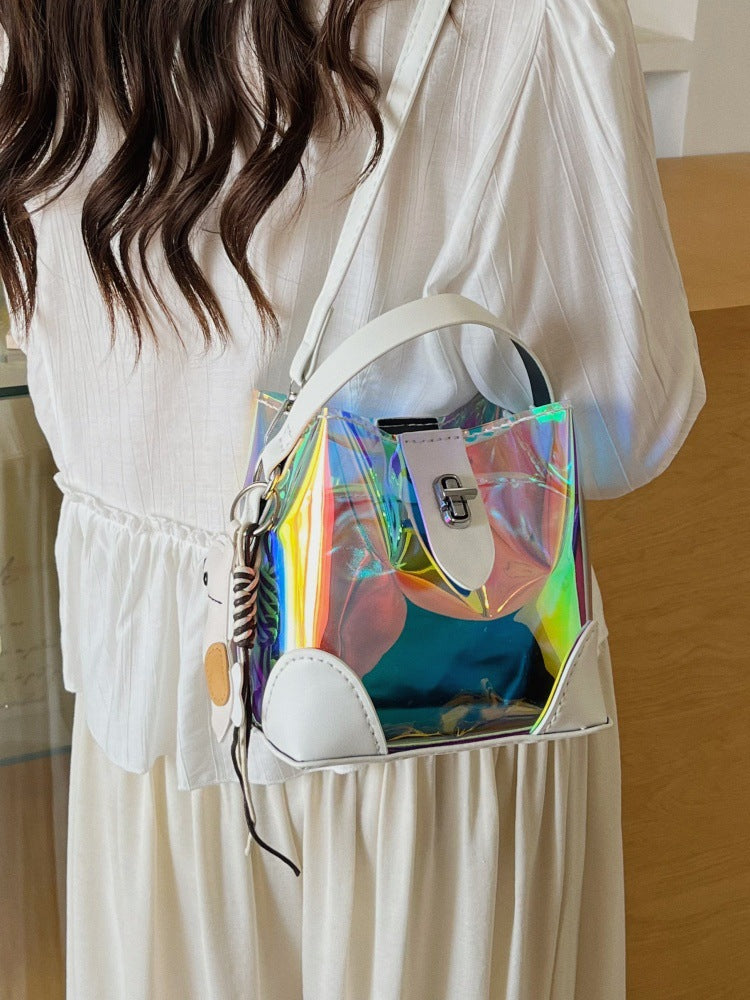 DIY Transparent Cherry Print PVC Handbag Kit | Cute Sweet Crossbody Purse Craft Set with Video Tutorial