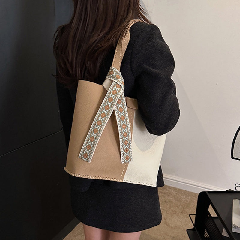 DIY Handmade PU Leather Tote Bag Kit – Beginner-Friendly Craft Set with Pre-Cut Materials & Video Tutorial | Large Capacity Shoulder & Hand Carry Bag