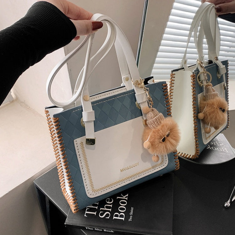 DIY PU Leather Handbag Kit for Beginners – Handmade Tote Bag Sewing Kit with Video Tutorial, Shoulder Purse Craft Gift