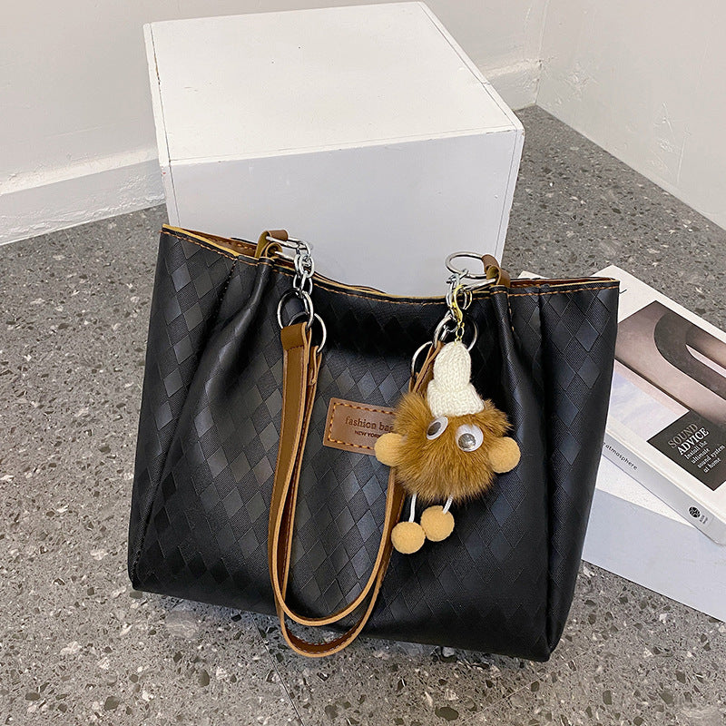 DIY PU Leather Tote Bag Kit for Beginners – Large Capacity Handbag Sewing Kit with Pre-Cut Materials, Video Tutorial & Complete Accessories