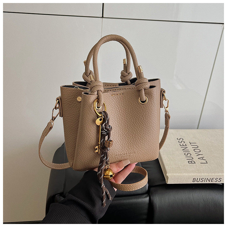DIY PU Leather Handbag Kit for Beginners – Pre-Cut Sewing Craft Bag with Video Tutorial, Shoulder Crossbody Tote Purse Gift Kit