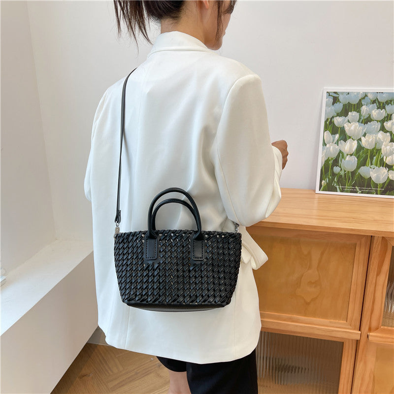 DIY Handmade PU Leather Tote Bag Kit for Beginners | Easy Sewing Crossbody Shoulder Handbag with Video Tutorial Gift Set