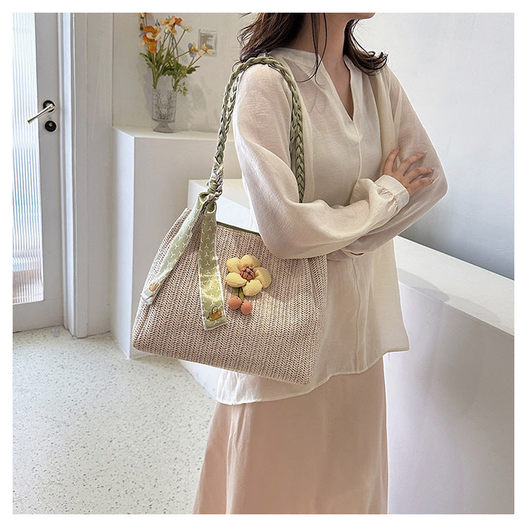 DIY PU Leather Tote Bag Kit for Beginners – Handmade Shoulder Bag Craft Set with Video Tutorial & Pre-Cut Materials