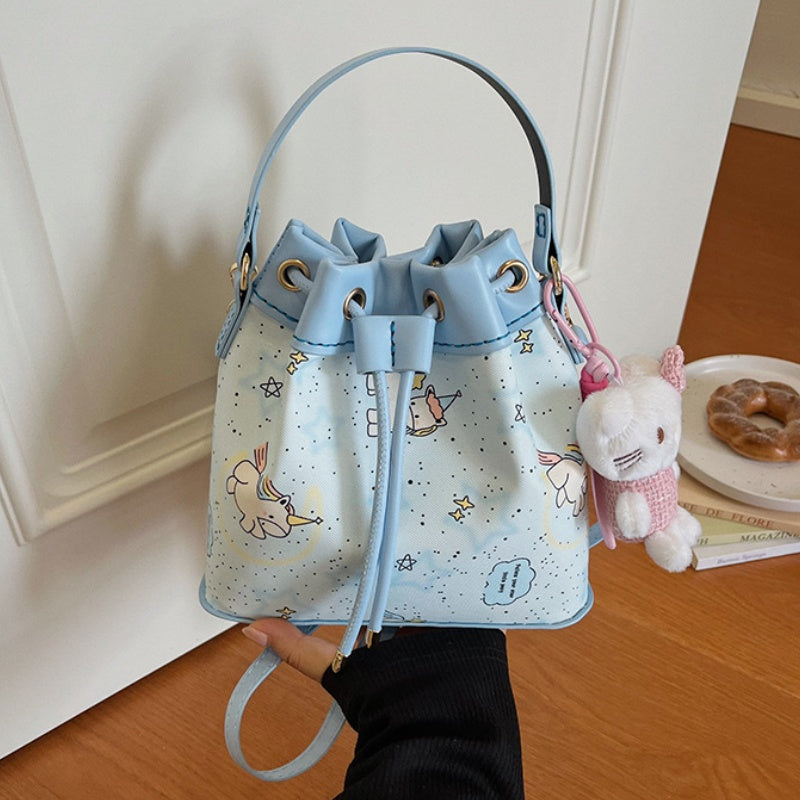 DIY Drawstring Bucket Bag Kit for Beginners – Cute PU Leather Crossbody Purse Making Set with Video Tutorial