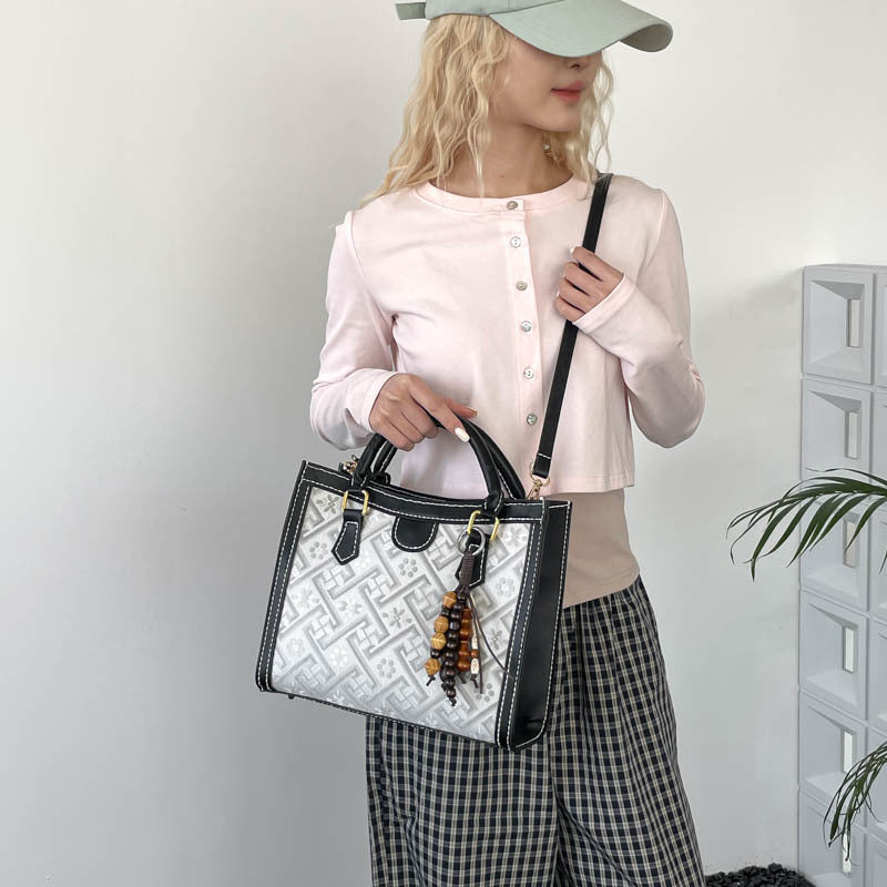 DIY PU Leather Handbag Kit – Beginner-Friendly Handmade Tote Bag Craft Set with Video Tutorial (Shoulder / Crossbody / Hand Carry)