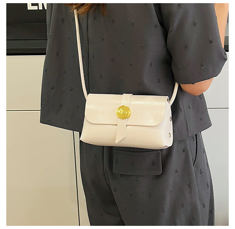 DIY PU Leather Crossbody Bag Kit for Beginners – Pre-Cut Purse Sewing Craft Kit with Video Tutorial, Handmade Shoulder Bag Gift for Women