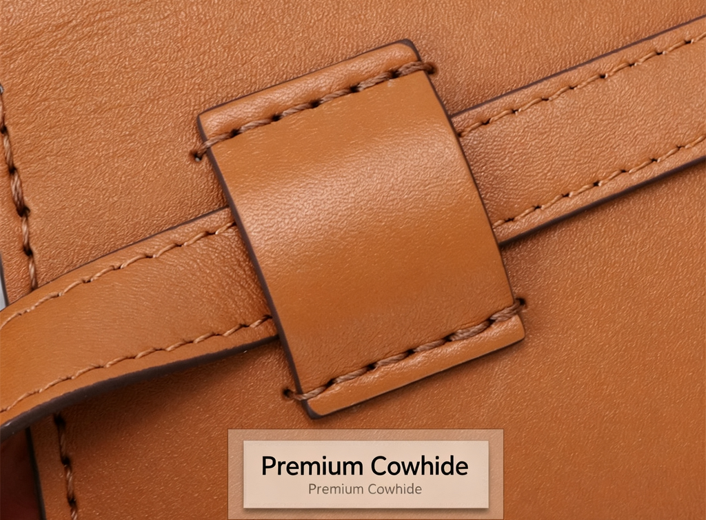 DIY Vintage Leather Fanny Pack Kit for Beginners, Handmade Genuine Cowhide Mini Waist Bag Making Kit, Creative Sewing Craft Gift