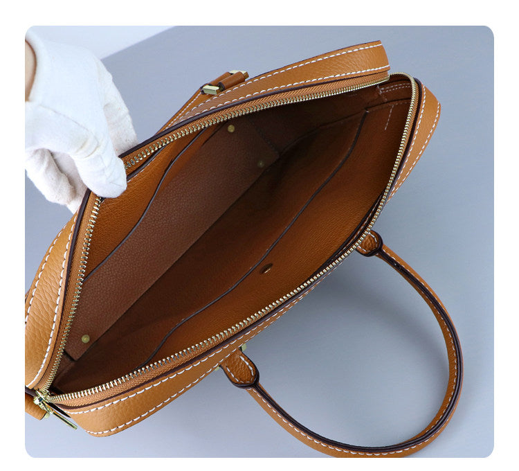 DIY Men's Full-Grain Leather Tote Bag Kit – Handmade Leather Shoulder & Crossbody Bag