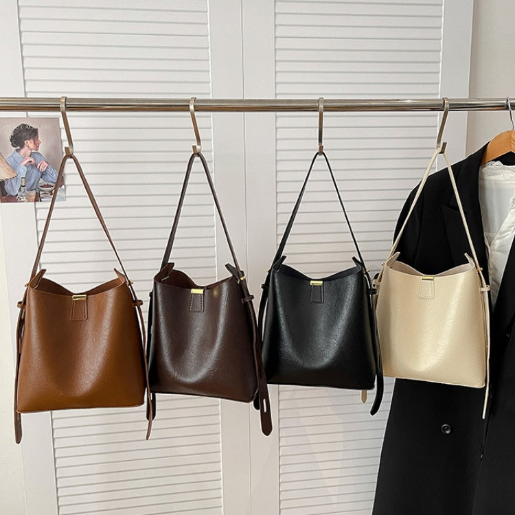 DIY PU Leather Shoulder Bag Kit for Beginners – Pre-Cut & Pre-Punched Crossbody Bag Sewing Kit with Video Tutorial, Handmade Gift Craft Set