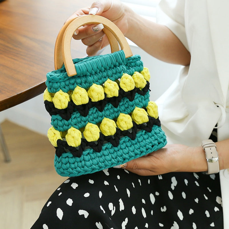 DIY Mini Tote Bag Sewing Kit – Handmade Fabric Handbag Craft Set for Beginners with Video Tutorial