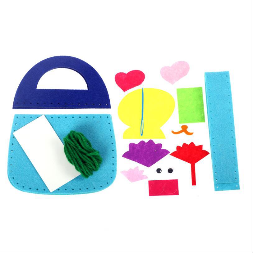 DIY Kids Mini Felt Handbag Sewing Kit for Children | Creative Craft Toy Bag | Parent-Child Educational Activity | Beginner-Friendly Handmade Kit