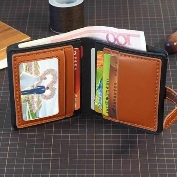 DIY Leather Wallet Kit for Beginners – Handmade Cowhide Bi-Fold & Tri-Fold Wallet Sewing Kit with Pre-Cut Leather and Video Tutorial