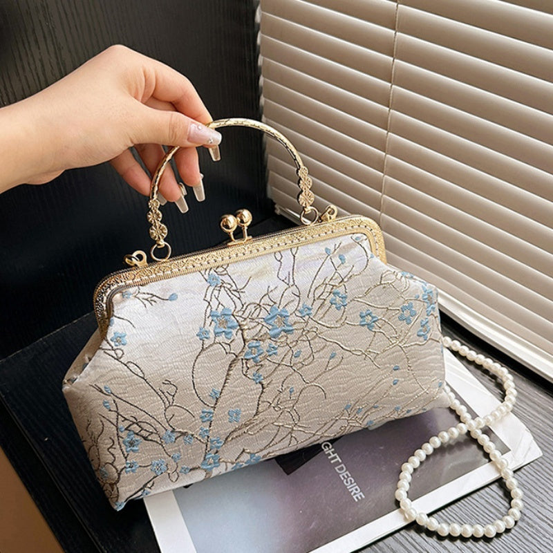 DIY Embroidered Crossbody Bag Kit for Beginners – Pre-Cut Sewing Craft Set with Video Tutorial, Handmade Floral Shoulder Bag DIY Kit