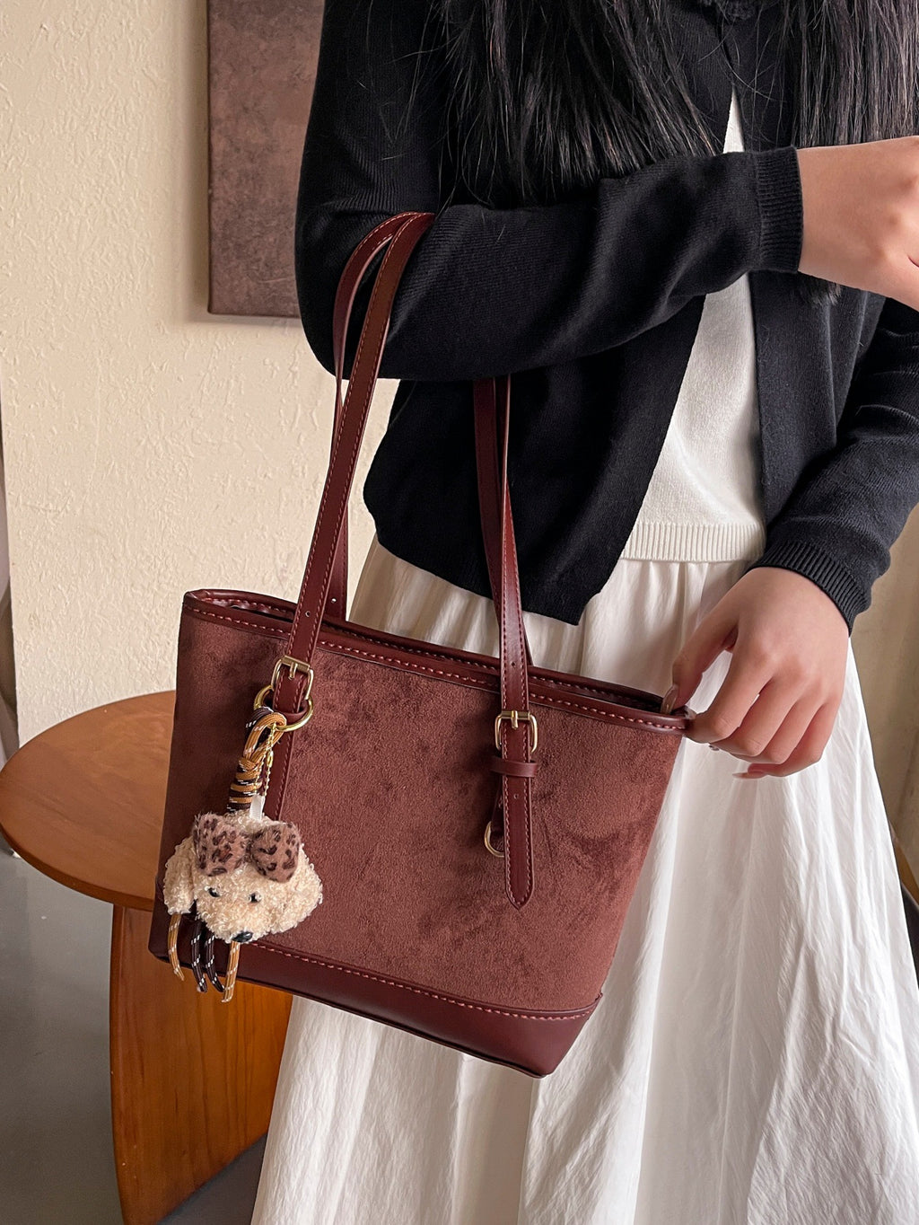 DIY PU Leather Tote Bag Kit for Beginners – Pre-Cut & Pre-Punched Handbag Sewing Kit with Video Tutorial, Crossbody & Shoulder Bag Craft Set