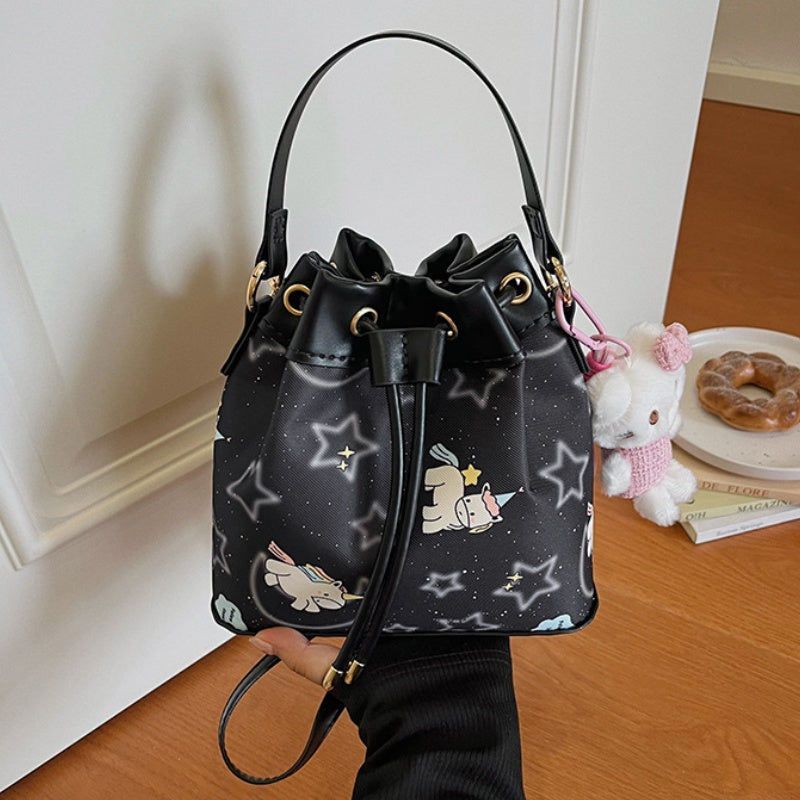 DIY Drawstring Bucket Bag Kit for Beginners – Cute PU Leather Crossbody Purse Making Set with Video Tutorial