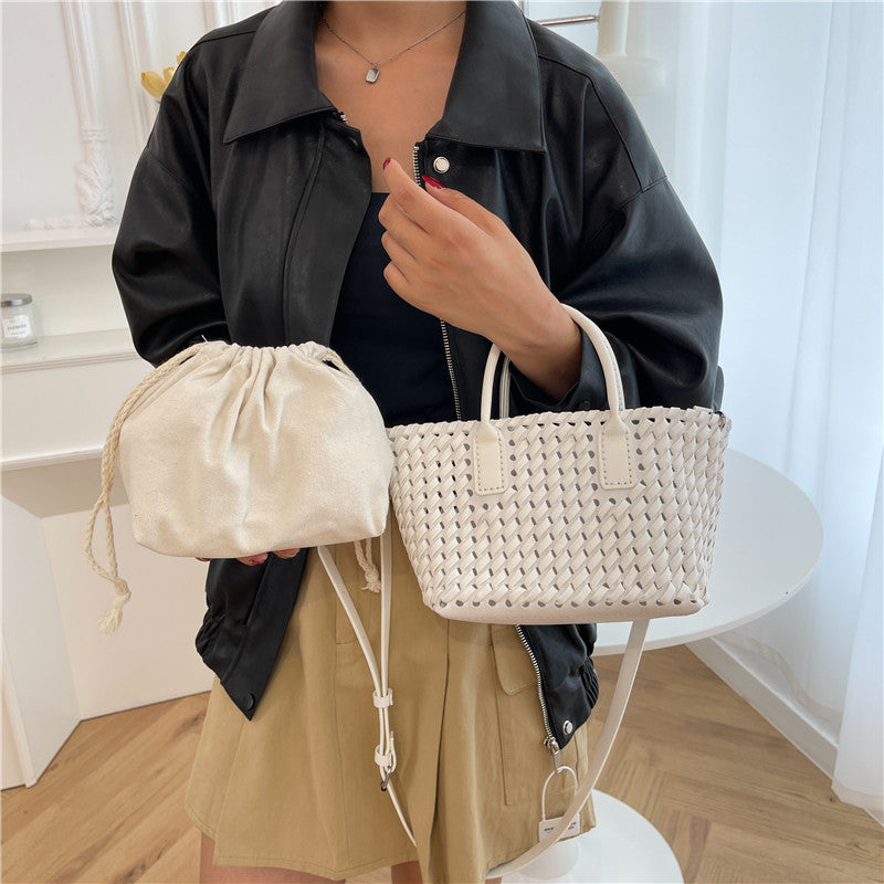 DIY Handmade PU Leather Tote Bag Kit for Beginners | Easy Sewing Crossbody Shoulder Handbag with Video Tutorial Gift Set