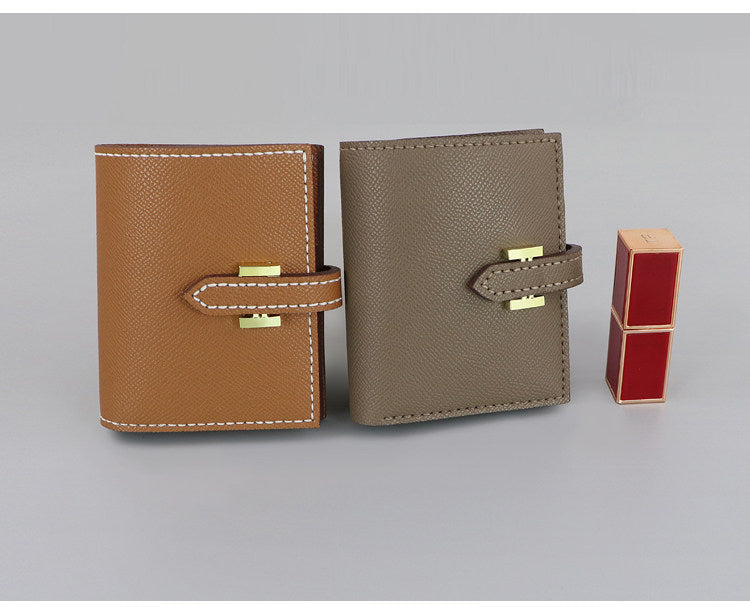 DIY Women's Leather Wallet Kit – Full-Grain Leather Card Holder & Coin Purse Making Kit