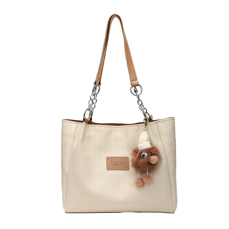 DIY PU Leather Tote Bag Kit for Beginners – Large Capacity Handbag Sewing Kit with Pre-Cut Materials, Video Tutorial & Complete Accessories