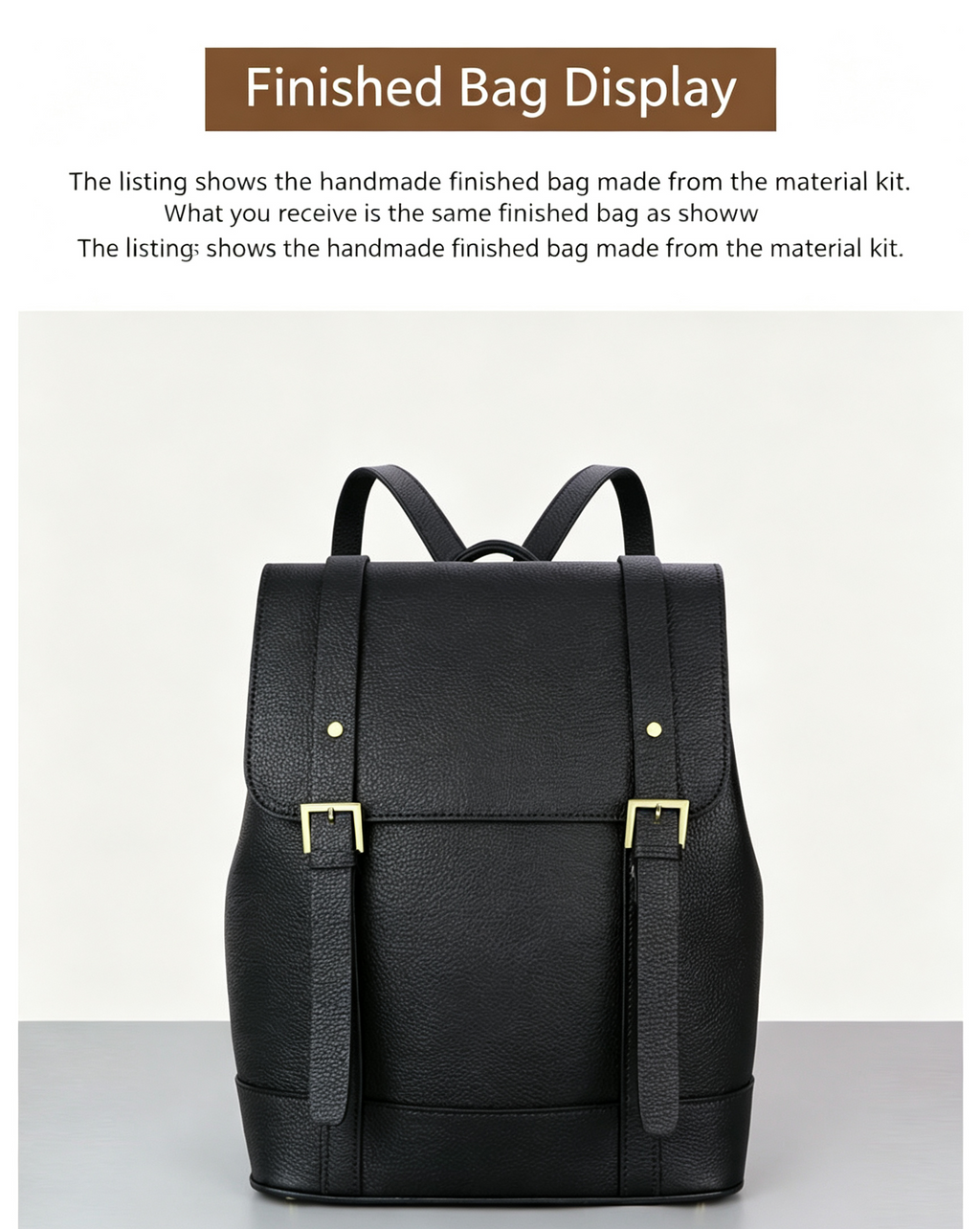DIY Leather Backpack Kit for Men – Beginner Large Cowhide Work & Travel Bag