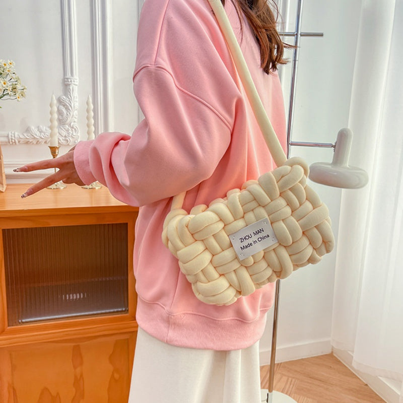 DIY Crochet Shoulder Bag Kit for Beginners | Handmade Soft Yarn Crossbody Bag Craft Set with Video Tutorial