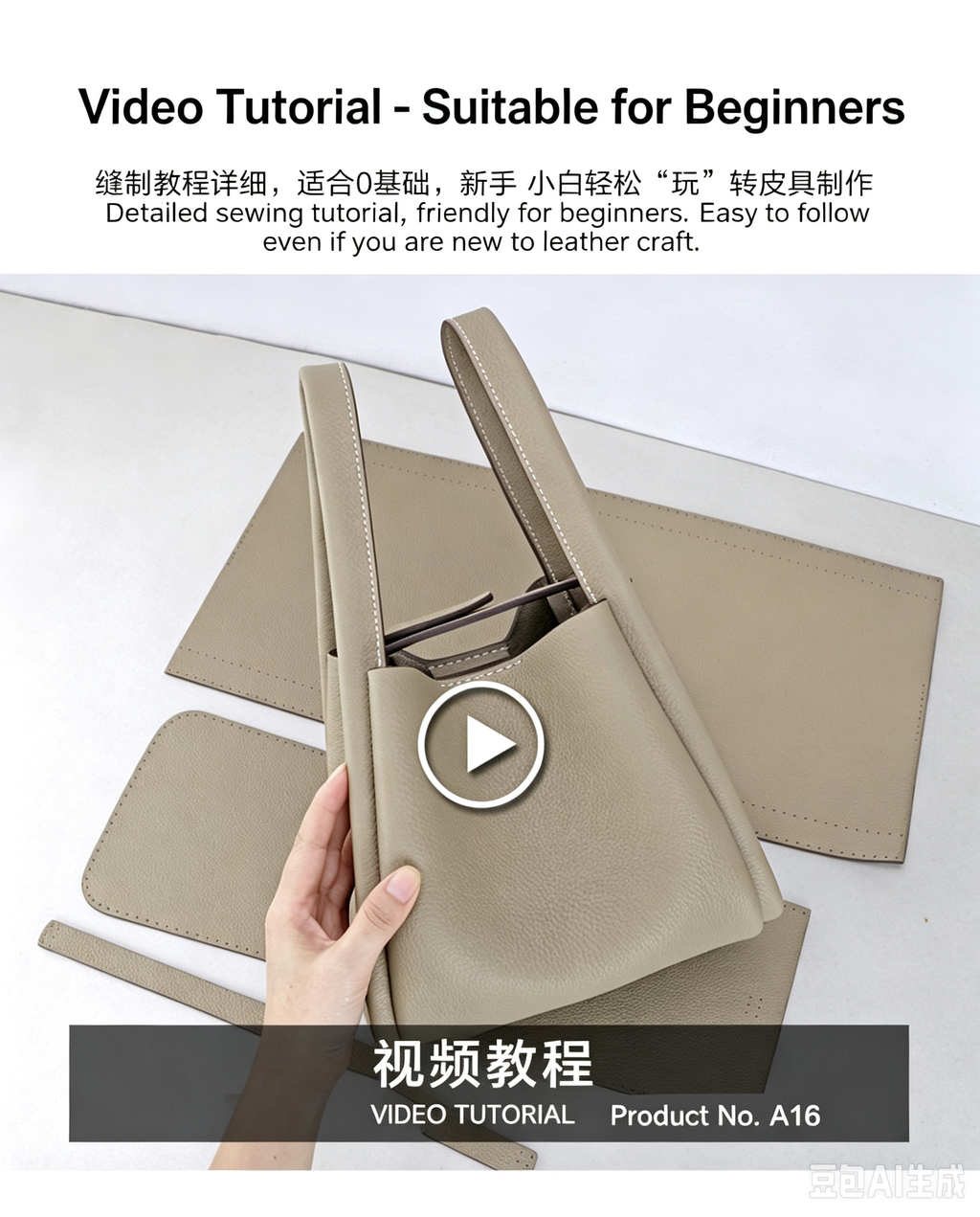 DIY Woven Leather Shoulder Bag Kit for Beginners – Handmade Crossbody Bag Making Kit