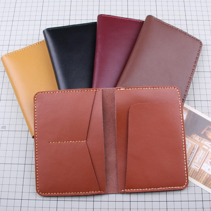 DIY Genuine Leather Passport Wallet Kit – Handmade Multifunction Travel Wallet Craft Kit for Beginners with Video Tutorial