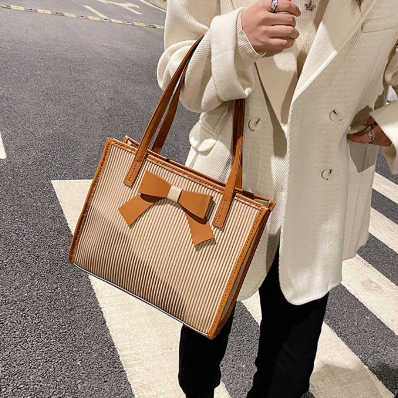 DIY Handmade PU Leather Tote Bag Kit – Beginner-Friendly Sewing Set with Pre-Cut Materials &amp; Step-by-Step Video Tutorial | Shoulder &amp; Hand Carry Large Capacity Bag