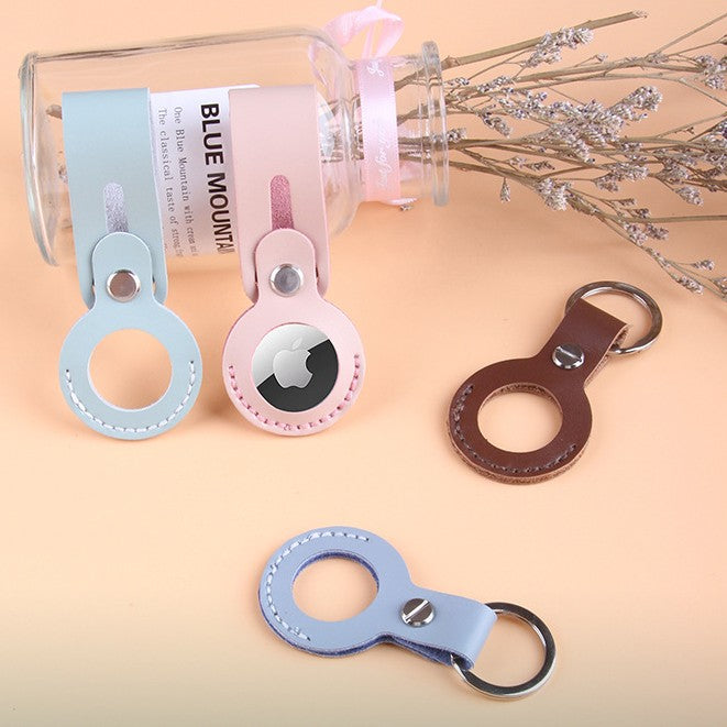 DIY Leather AirTag Holder Kit | Beginner-Friendly Cowhide Keychain Case Craft Set with Video Tutorial