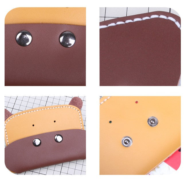 DIY Leather Card Holder Kit for Beginners – Handmade Waxed Leather Card Wallet with Video Tutorial & Complete Craft Set