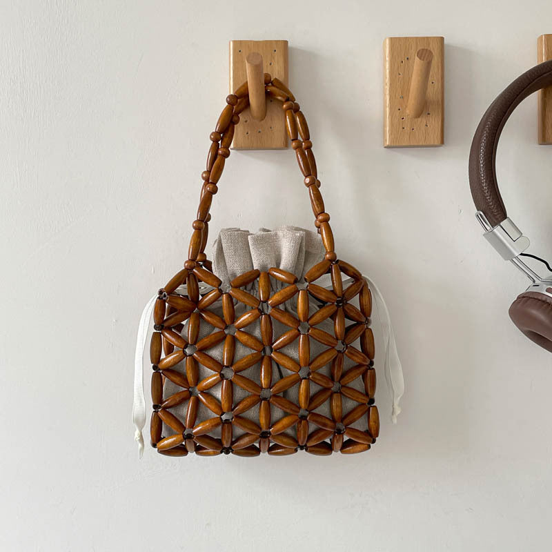 DIY Wooden Beaded Handbag Kit | Beginner-Friendly Handmade Shoulder Bag Craft Set with Video Tutorial