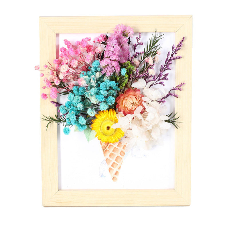 DIY Dried Flower Photo Frame Kit | Natural Preserved Flower Craft Set with Wooden Frame | Handmade Home Decor & Gift for Mother’s Day
