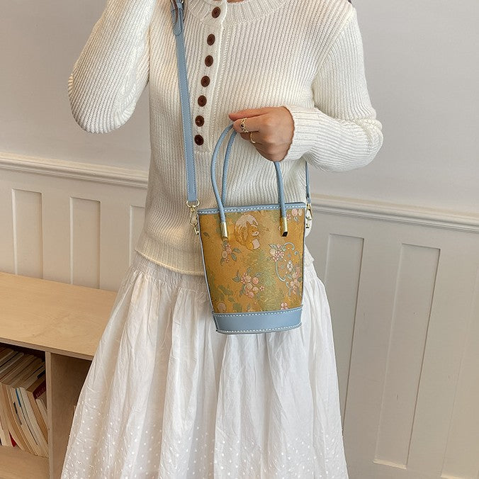 DIY PU Leather Bucket Bag Kit | Handmade Crossbody Shoulder Bag Craft Set for Beginners with Video Tutorial