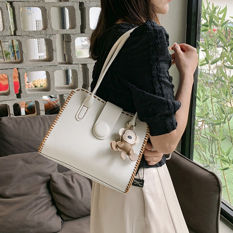 DIY Handcrafted PU Leather Handbag Kit – Beginner Sewing Set with Pre-Cut Materials & Video Tutorial | Crossbody / Shoulder / Top Handle Bag