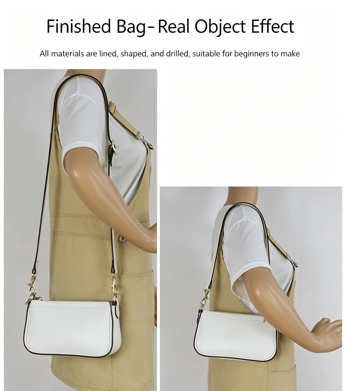 DIY Leather Envelope Bag Kit for Beginners – Mini Crossbody Shoulder Bag Making Kit