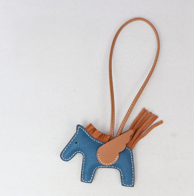 DIY Leather Angel Horse Charm Kit – Handmade Pony Keychain Bag Charm Craft Set for Beginners