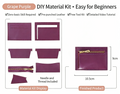 DIY Leather Wallet Kit – Handmade Cowhide Bifold Wallet Craft Set for Beginners with Video Tutorial (Compact Card & Cash Holder)