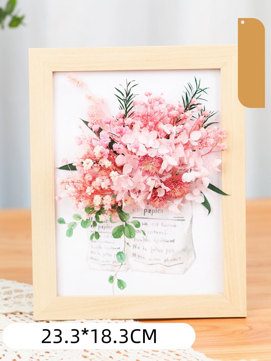 DIY Dried Flower Photo Frame Kit | Natural Preserved Flower Craft Set with Wooden Frame | Handmade Home Decor & Gift for Mother’s Day