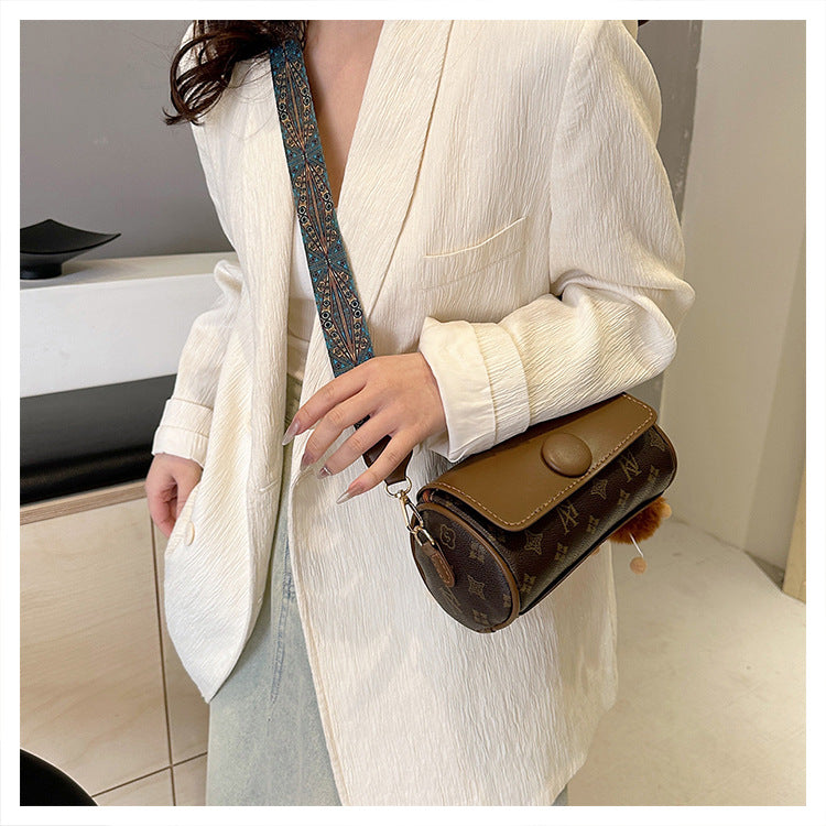 DIY PU Leather Crossbody Bag Kit for Beginners – Pre-Cut Shoulder Purse Sewing Craft Kit with Video Tutorial, Handmade Gift Bag