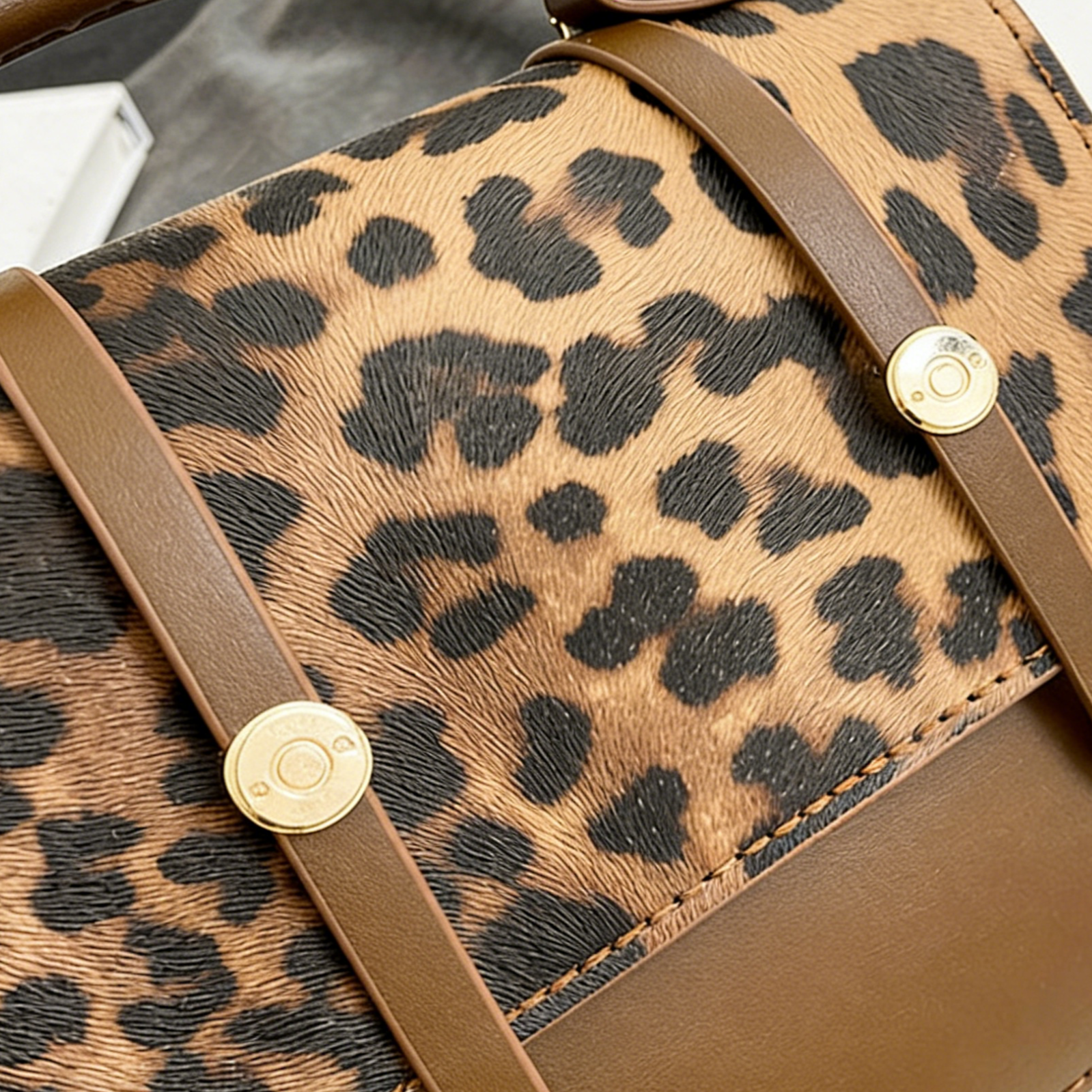 DIY Leopard Print Backpack Kit for Beginners | Handmade PU Leather Mini Backpack Sewing Kit with Video Tutorial