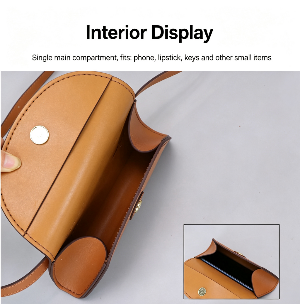 DIY Vintage Leather Fanny Pack Kit for Beginners, Handmade Genuine Cowhide Mini Waist Bag Making Kit, Creative Sewing Craft Gift