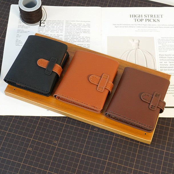 DIY Leather Wallet Kit for Beginners – Handmade Cowhide Bi-Fold & Tri-Fold Wallet Sewing Kit with Pre-Cut Leather and Video Tutorial