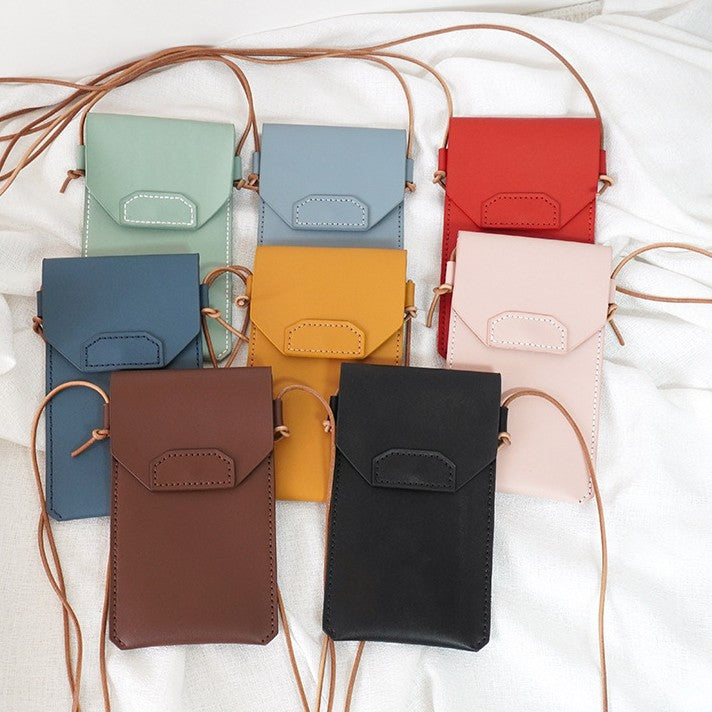 DIY Genuine Leather Phone Bag Kit – Handmade Crossbody Phone Pouch Sewing Kit for Beginners with Video Tutorial