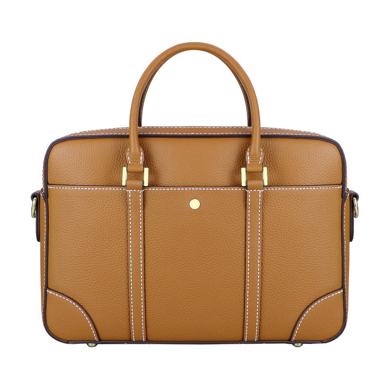 DIY Men's Full-Grain Leather Tote Bag Kit – Handmade Leather Shoulder & Crossbody Bag