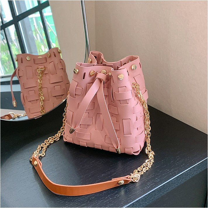 DIY PU Leather Shoulder Bag Kit for Beginners – Pre-Cut Crossbody Purse Sewing Craft Kit with Video Tutorial, Handmade Handbag Gift